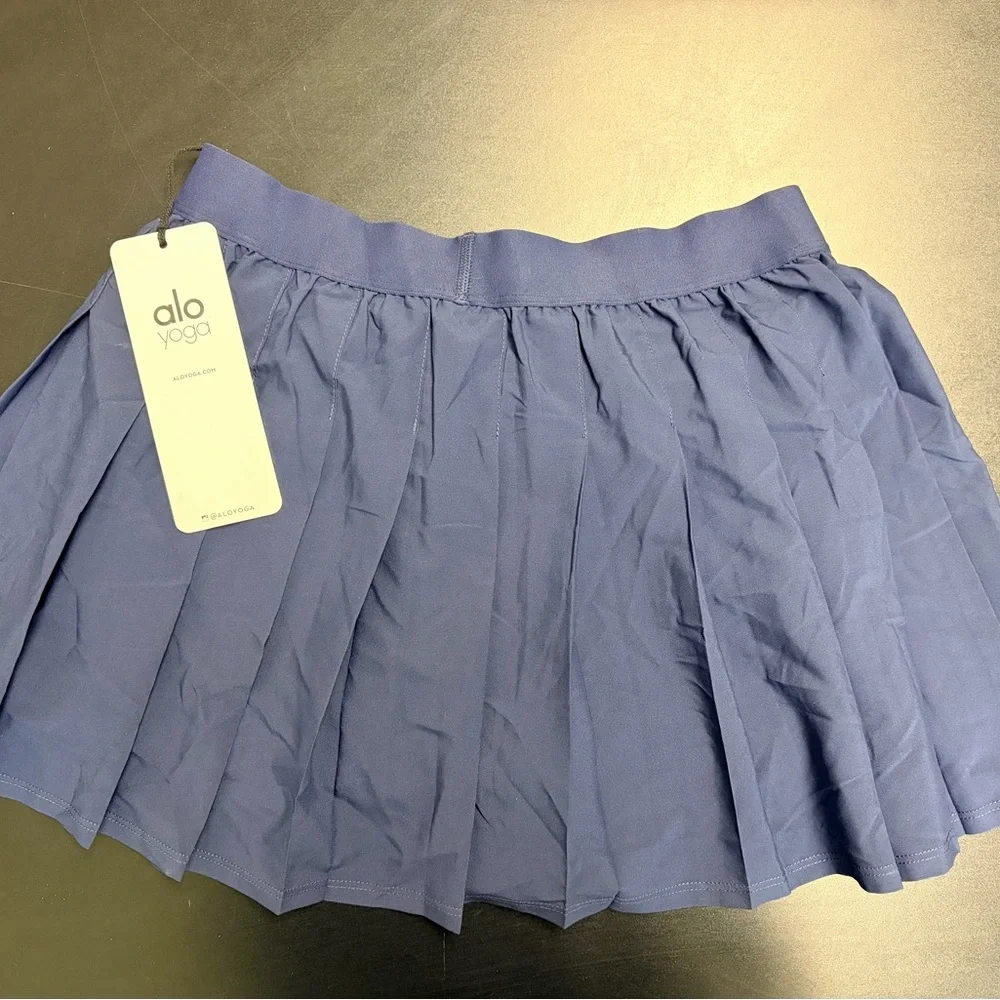 ALO Yoga Varsity Tennis Skirt in Navy